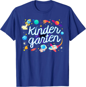 Kindergarten Astronaut Planets Space Back To School Kids T-Shirt - T-Shirt | Royal