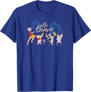 Disney Winnie The Pooh Be Brave 4th Of July Group T-Shirt - T-Shirt | Royal