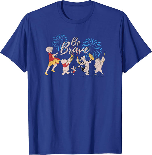 Disney Winnie The Pooh Be Brave 4th Of July Group T-Shirt - T-Shirt | Royal