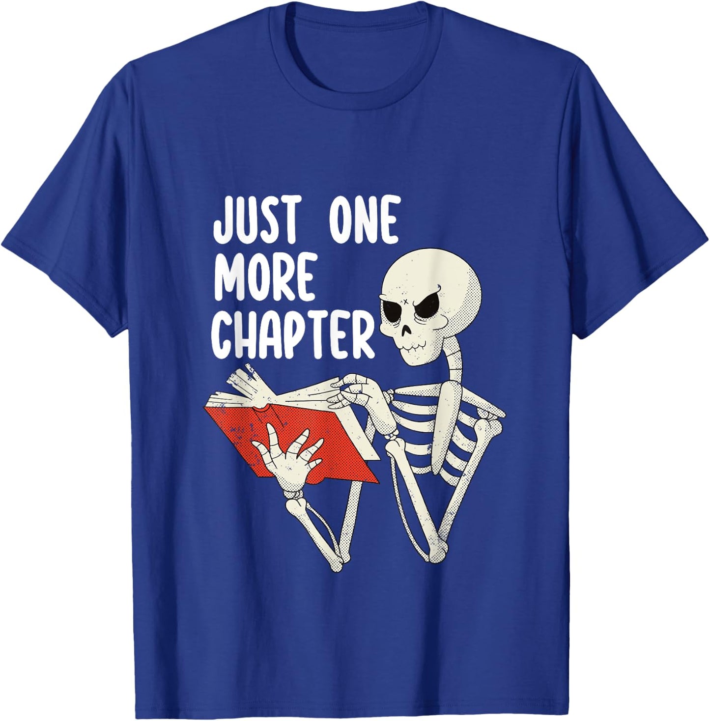 Halloween Librarian Spooky Library Skeleton Reading A Book T-Shirt - T-Shirt | Royal