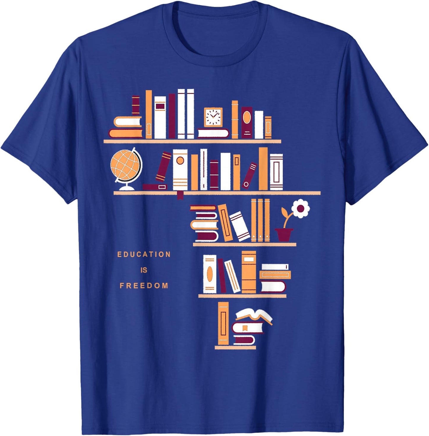 Africa Education Is Freedom Library Book T-Shirt - T-Shirt | Royal