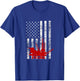 Oil Rig Drilling US Flag Oilfield Worker American Oil Worker T-Shirt - T-Shirt | Royal