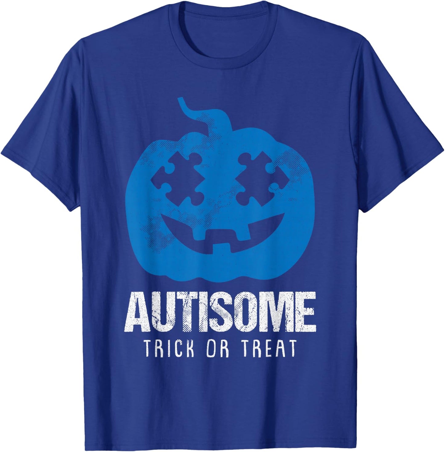 Autisome Lazy DIY Halloween Costume Autism Trick Or Treat T-Shirt - T-Shirt | Royal