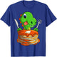 Pancakes Waffle Dinosaur Breakfast Flapjack Trex Food T-Shirt - T-Shirt | Royal