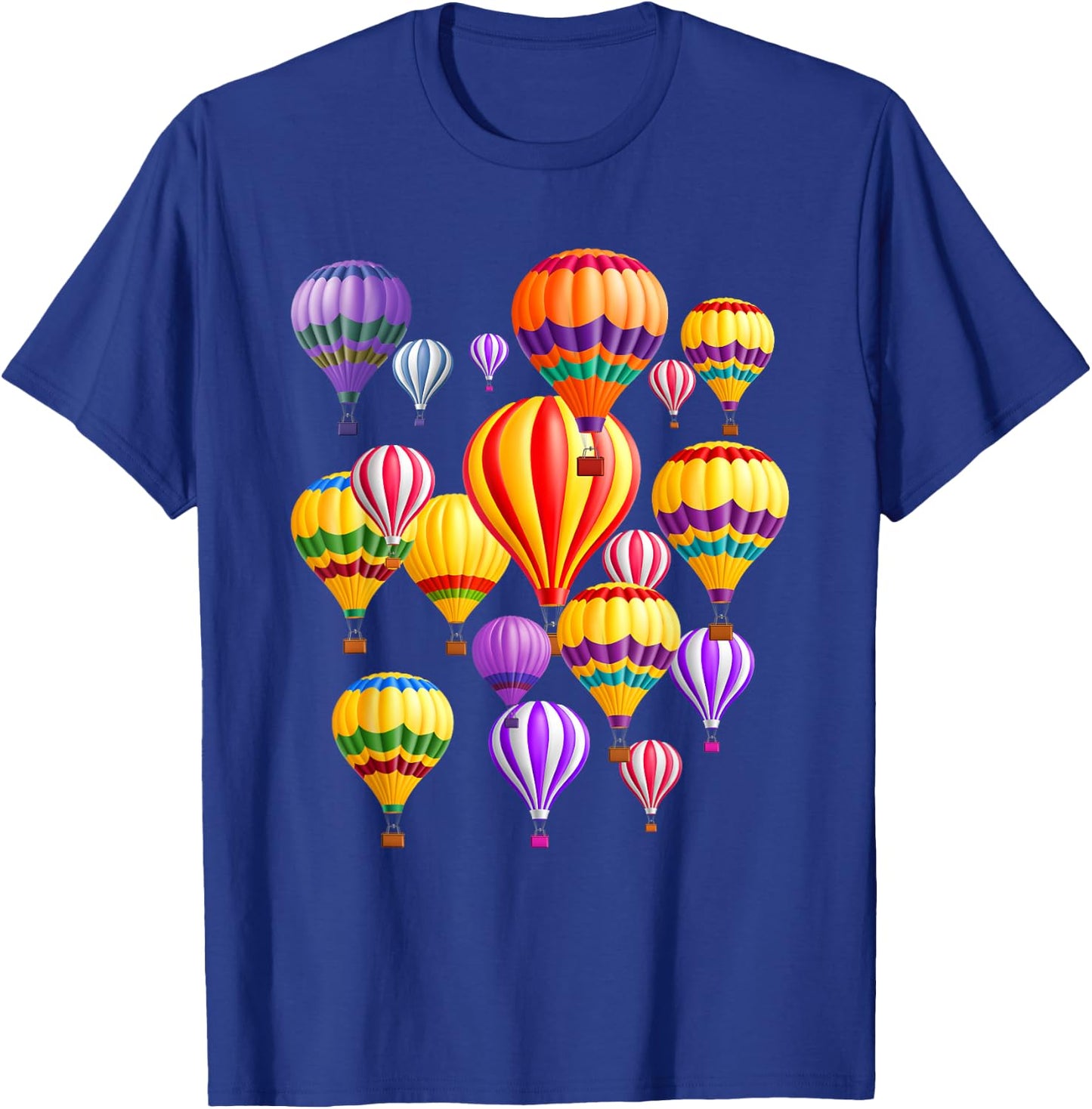 Colorful Hot Air Balloons T-Shirt - T-Shirt | Royal