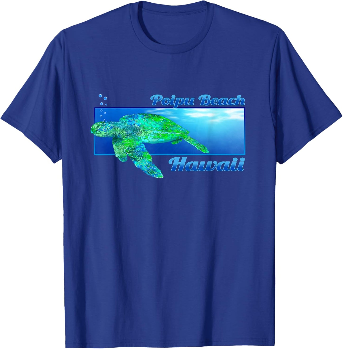 Poipu Beach Hawaii Swimming Honu T-Shirt - T-Shirt | Royal