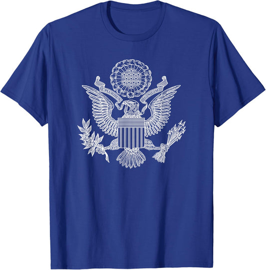 Usa United States Eagle Symbol American Arms Seal T-Shirt - T-Shirt | Royal