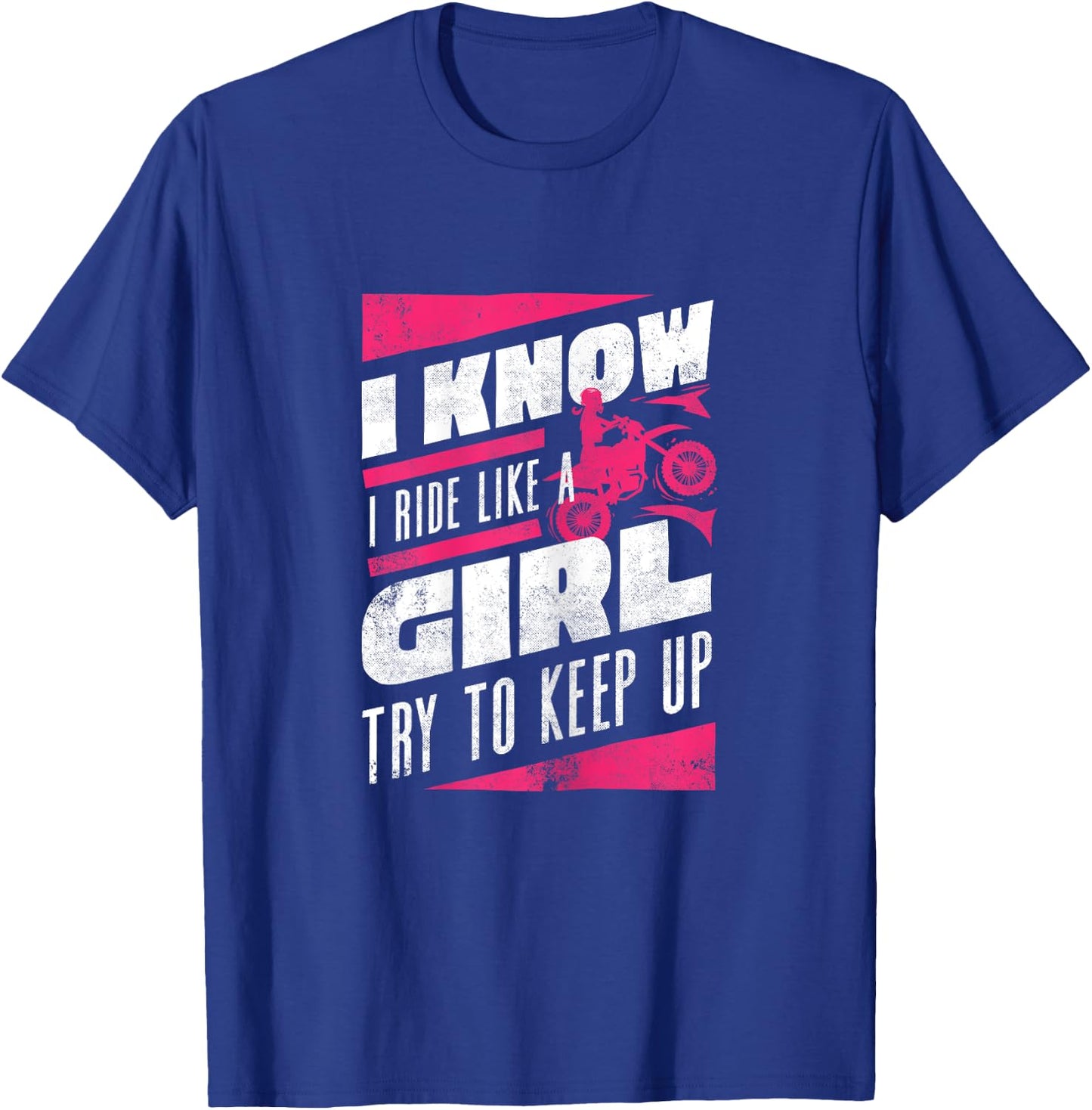 Funny Motorcycle Lover Graphic Women Girls Kids Motorbike T-Shirt - T-Shirt | Royal