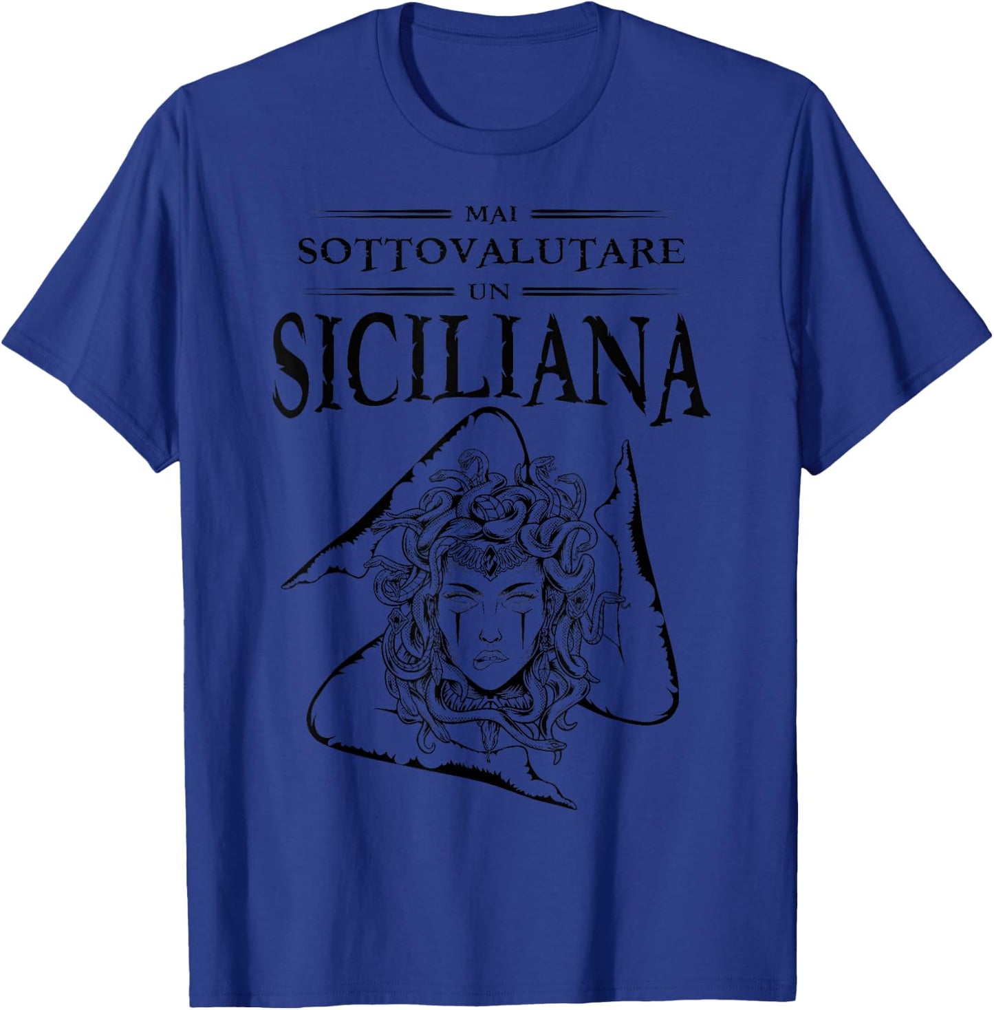 Mai Sottovalutare Un Siciliana Trinacria Sicilia Heraldry T-Shirt - T-Shirt | Royal