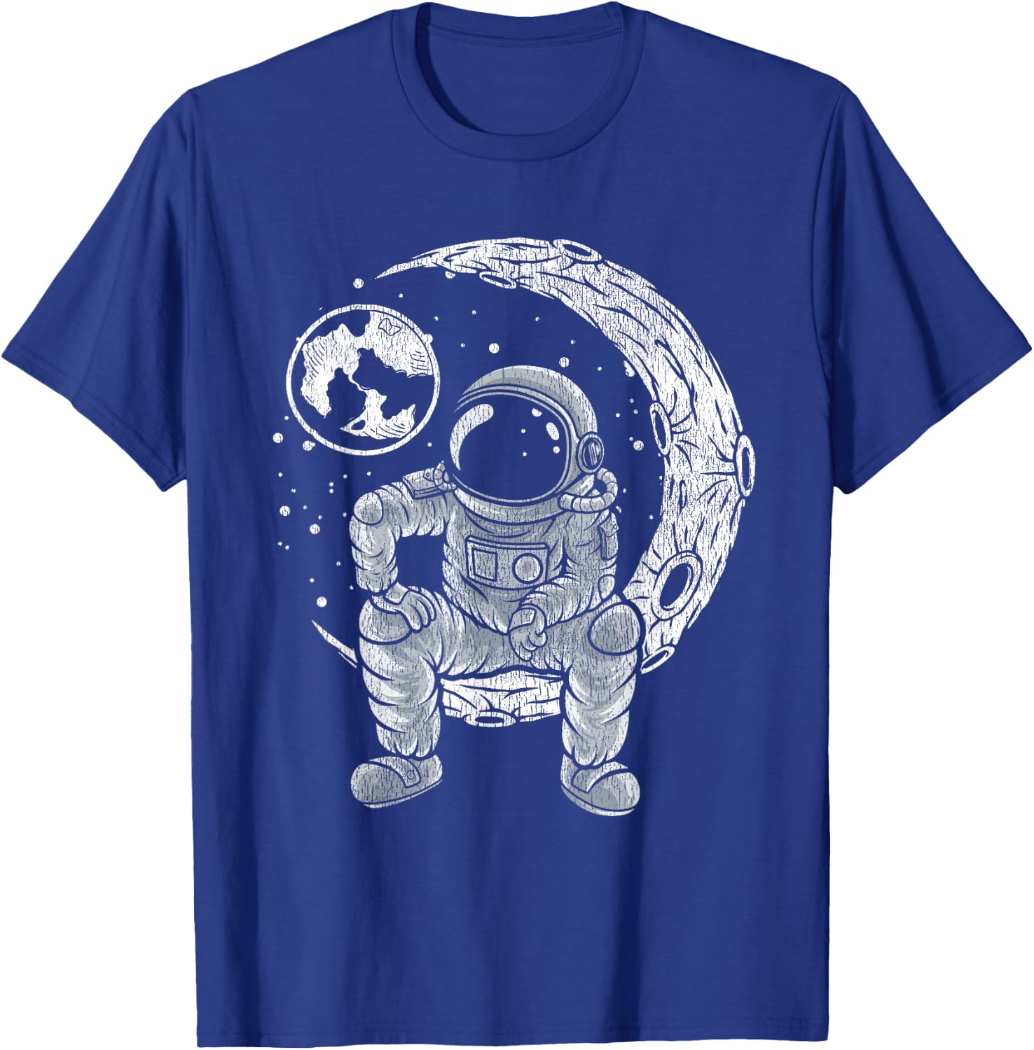 Outer Space Moon Landing Cosmonaut Gift Galaxy Astronaut T-Shirt - T-Shirt | Royal