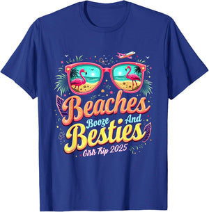 Mexico Trip Beaches Booze Besties Girls Trip Beach Lover T-Shirt - T-Shirt | Royal