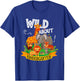 Wild About Kindergarten Funny Preschool Zoo T-Shirt - T-Shirt | Royal