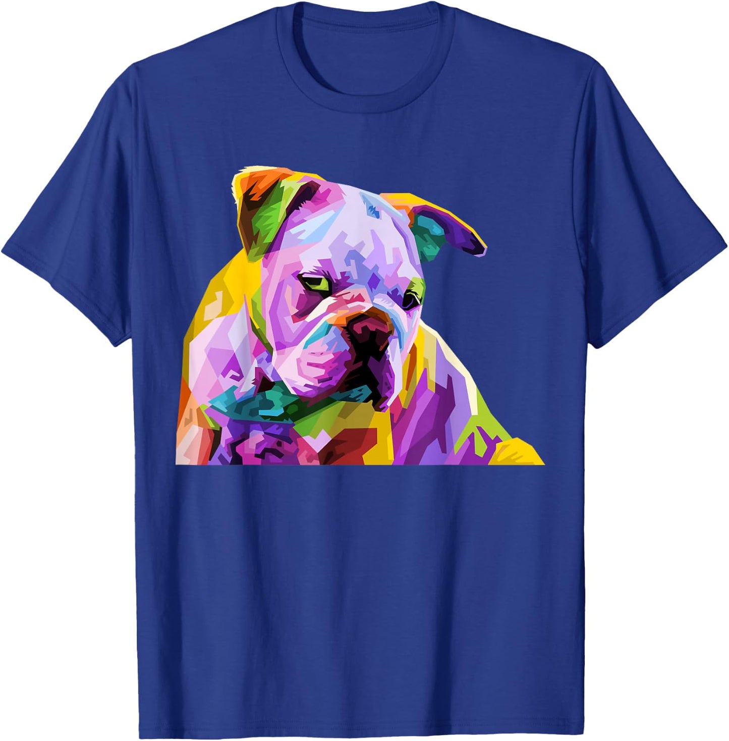 English British Bulldog Pop Art Portrait for Dog Owners T-Shirt - T-Shirt | Royal