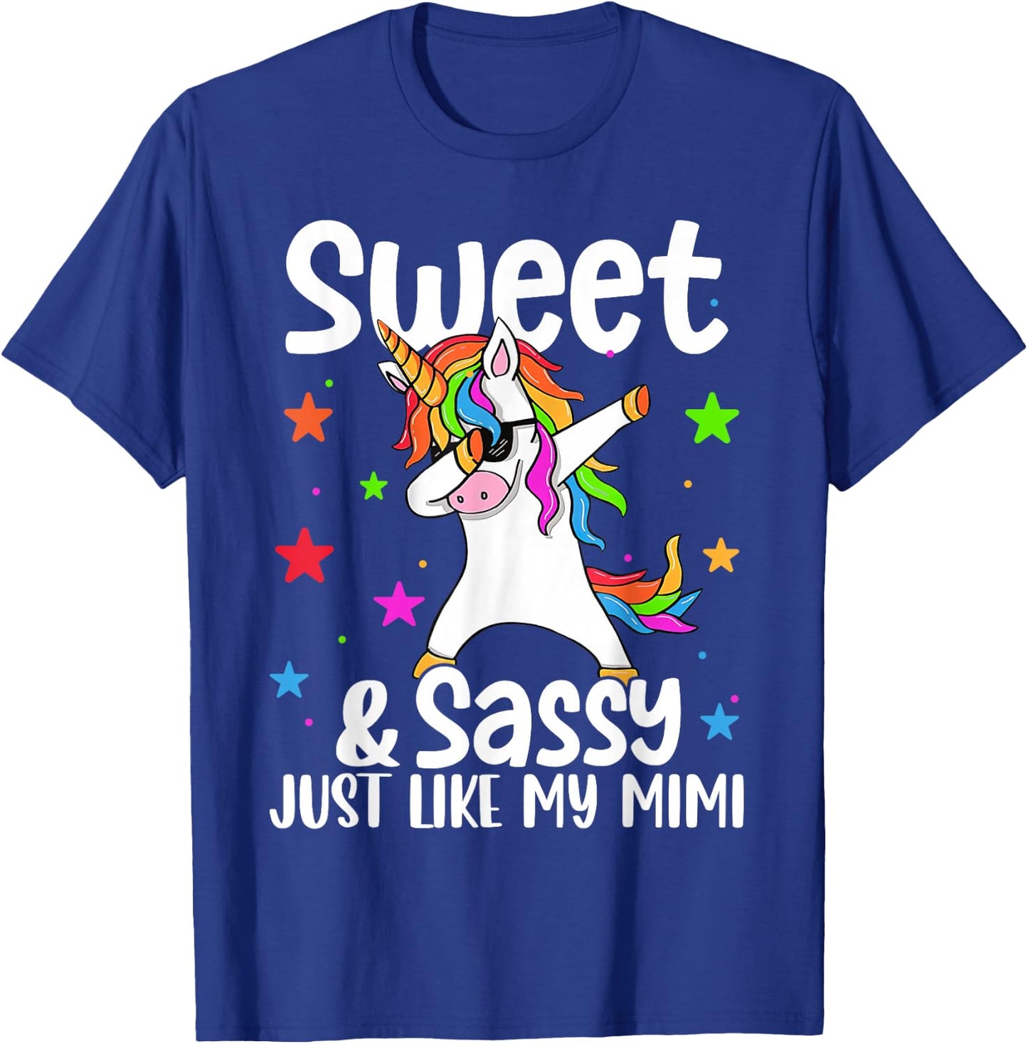 Sassy Like My Mimi Dabbing Unicorn Cute Grandma T-Shirt - T-Shirt | Royal