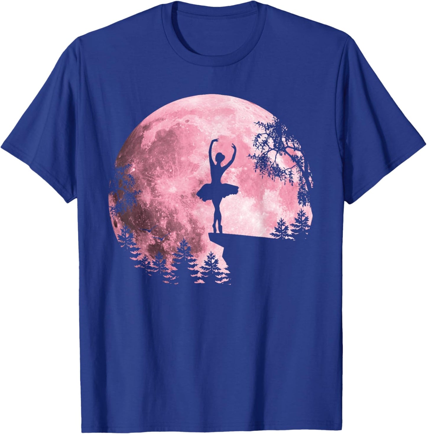Ballet Dancing Pink Full-Moon Ballerina Women Girls T-Shirt - T-Shirt | Royal