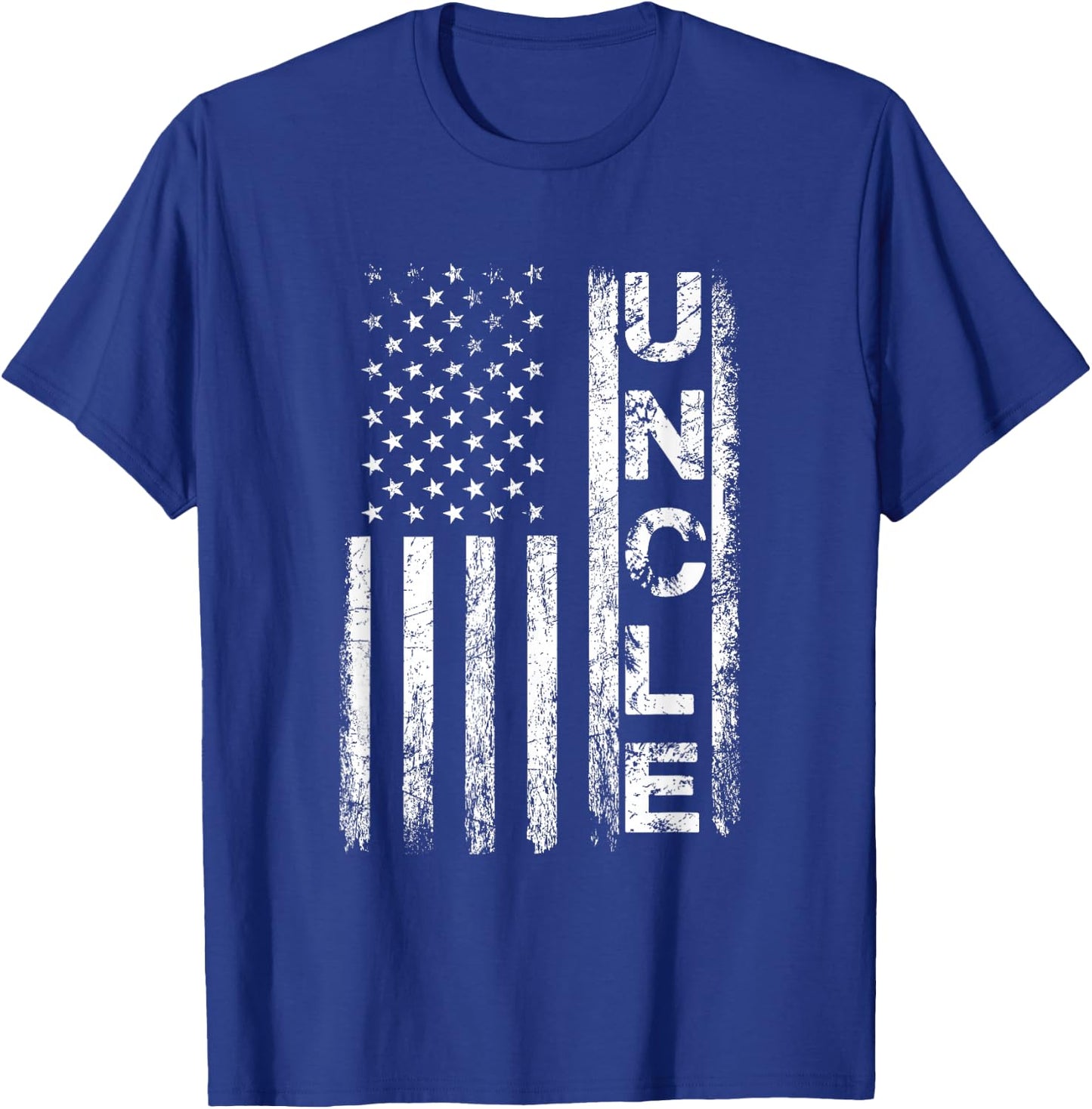 Uncle Vintage American Flag Father's Day 4th of July Uncle T-Shirt - T-Shirt | Royal