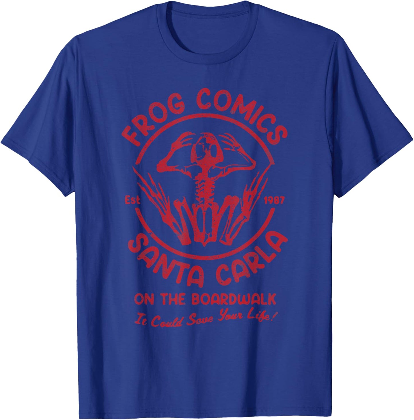 Vintage Frog Comics Santa Carla On The Boardwalk T-Shirt - T-Shirt | Royal