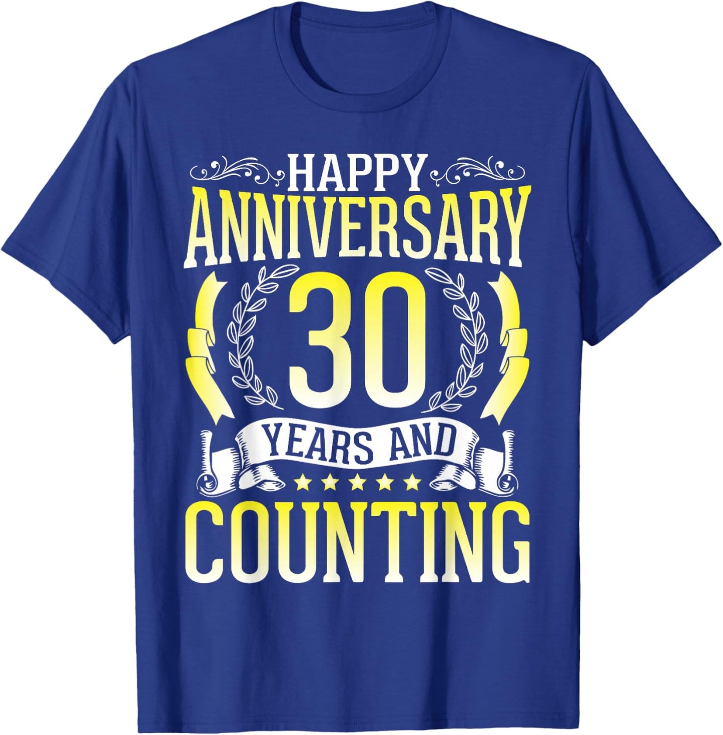 30th Anniversary Congratulations Married Husband Wife T-Shirt - T-Shirt | Royal