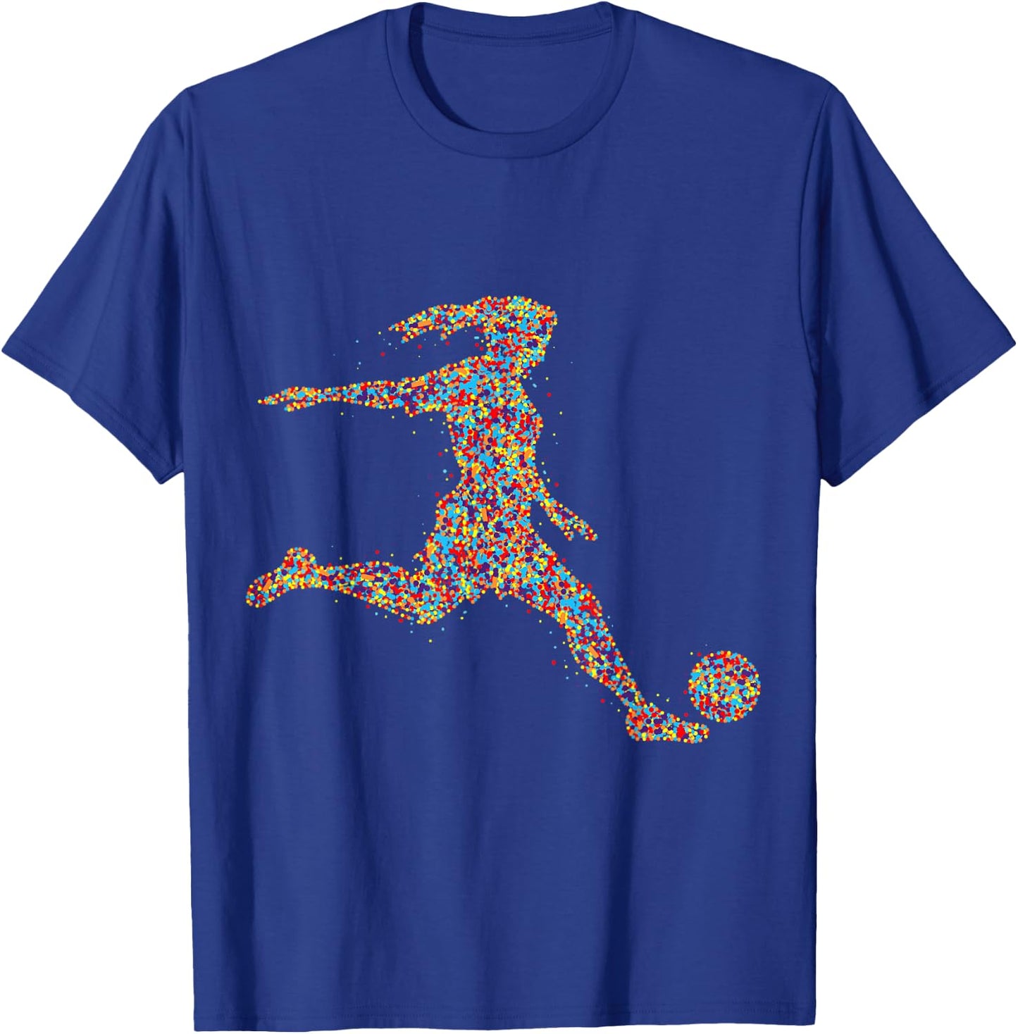 Soccer Women Girl Player T-Shirt - T-Shirt | Royal