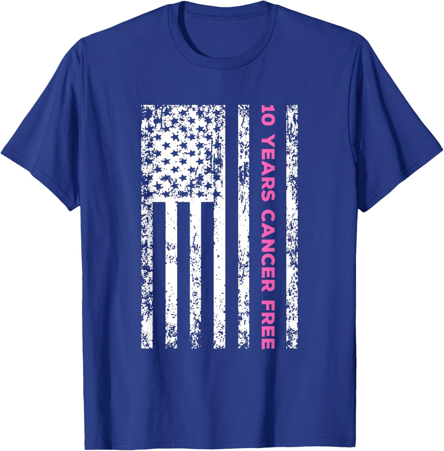 10 Years Breast Cancer Free Survivor T-Shirt - T-Shirt | Royal