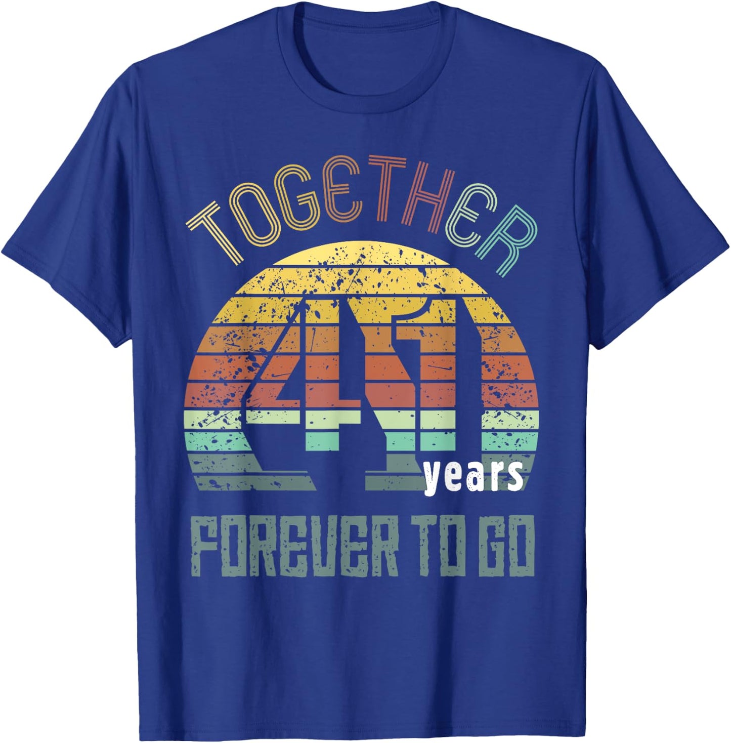 41st Years Wedding Anniversary Gifts For Couples Matching 41 T-Shirt - T-Shirt | Royal