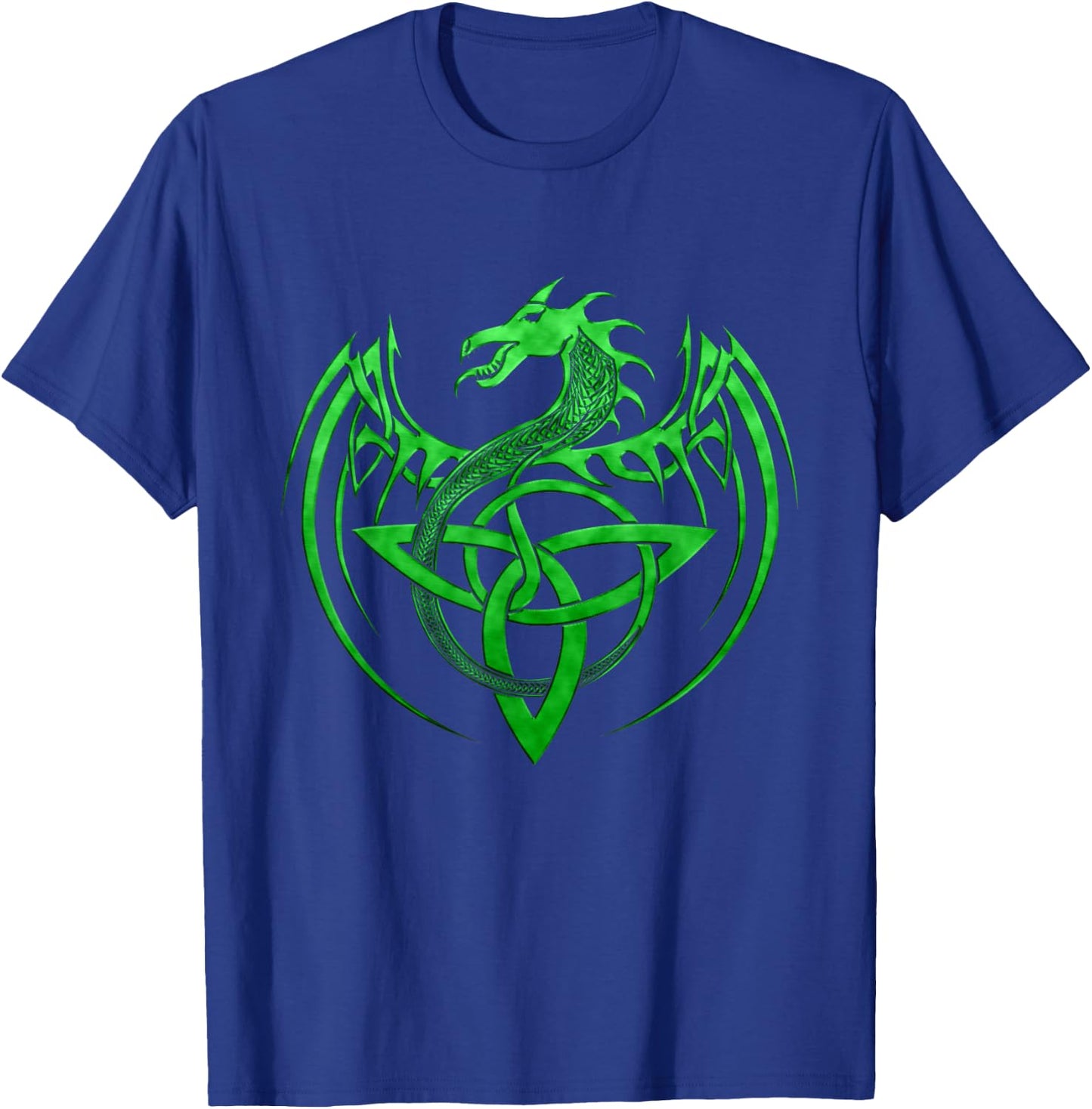 Tribal Irish Green Celtic Knot Fantasy Celtic Dragon T-Shirt - T-Shirt | Royal