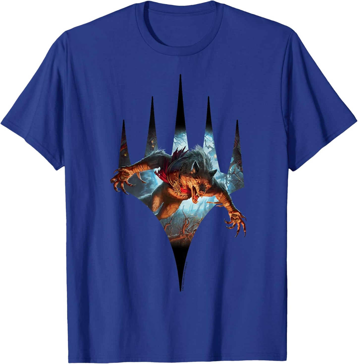 Magic: The Gathering Midnight Hunt Werewolf Magic Logo T-Shirt - T-Shirt | Royal