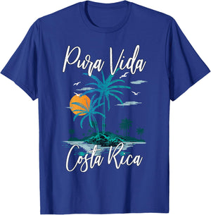 Vintage Family Vacation Costa Rica Pura Vida Beach T-Shirt - T-Shirt | Royal
