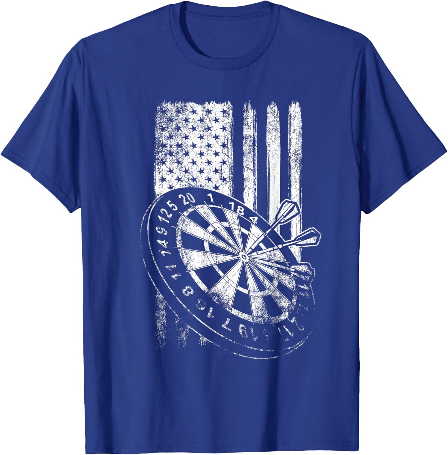 Patriotic US Flag Dartboard Dart Darts Player Men T-Shirt - T-Shirt | Royal