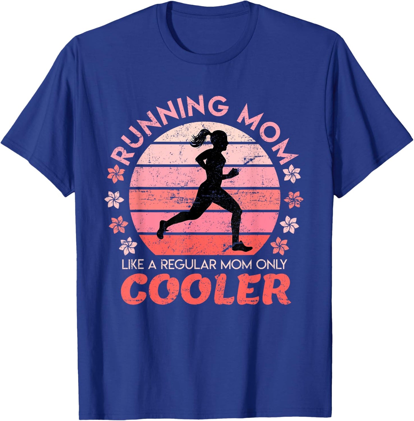 Running Mom Mother Ladies Marathon Run Half marathon T-Shirt - T-Shirt | Royal