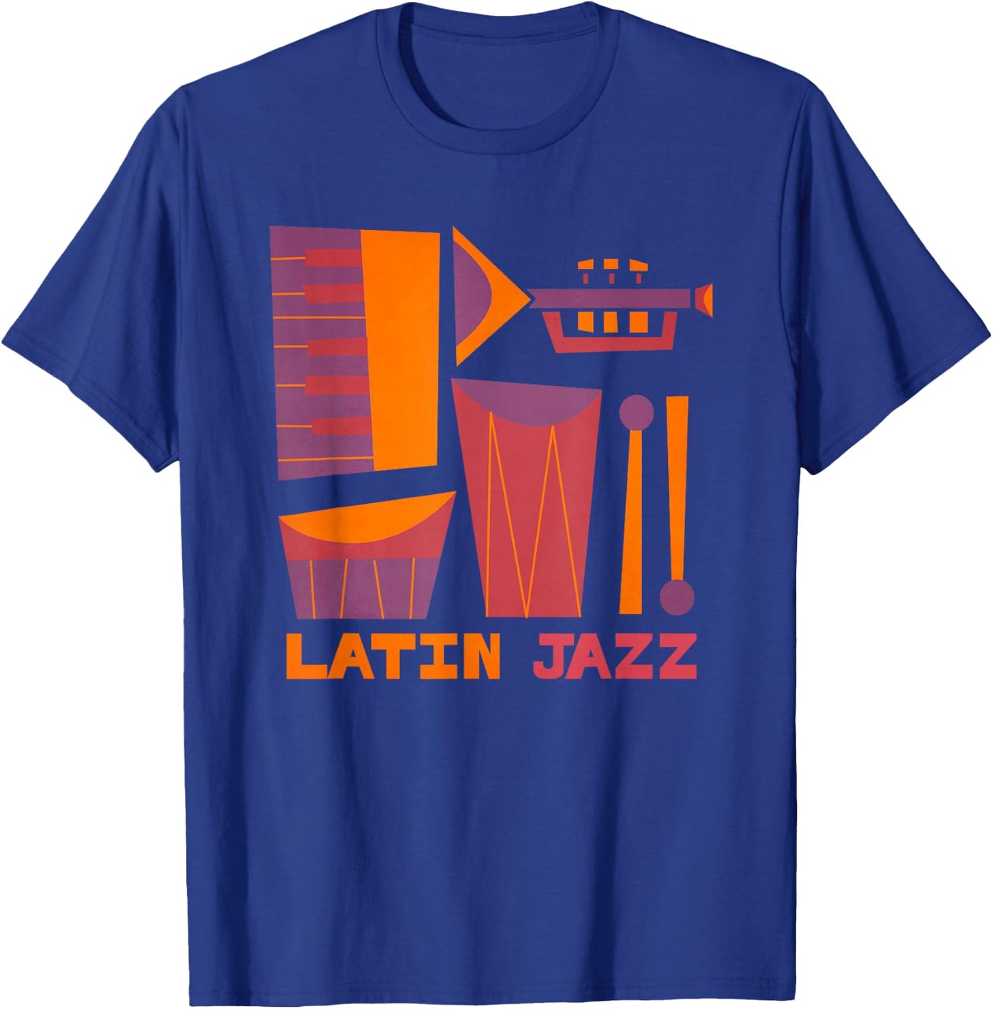 Latin Jazz Music Vintage T-Shirt - T-Shirt | Royal