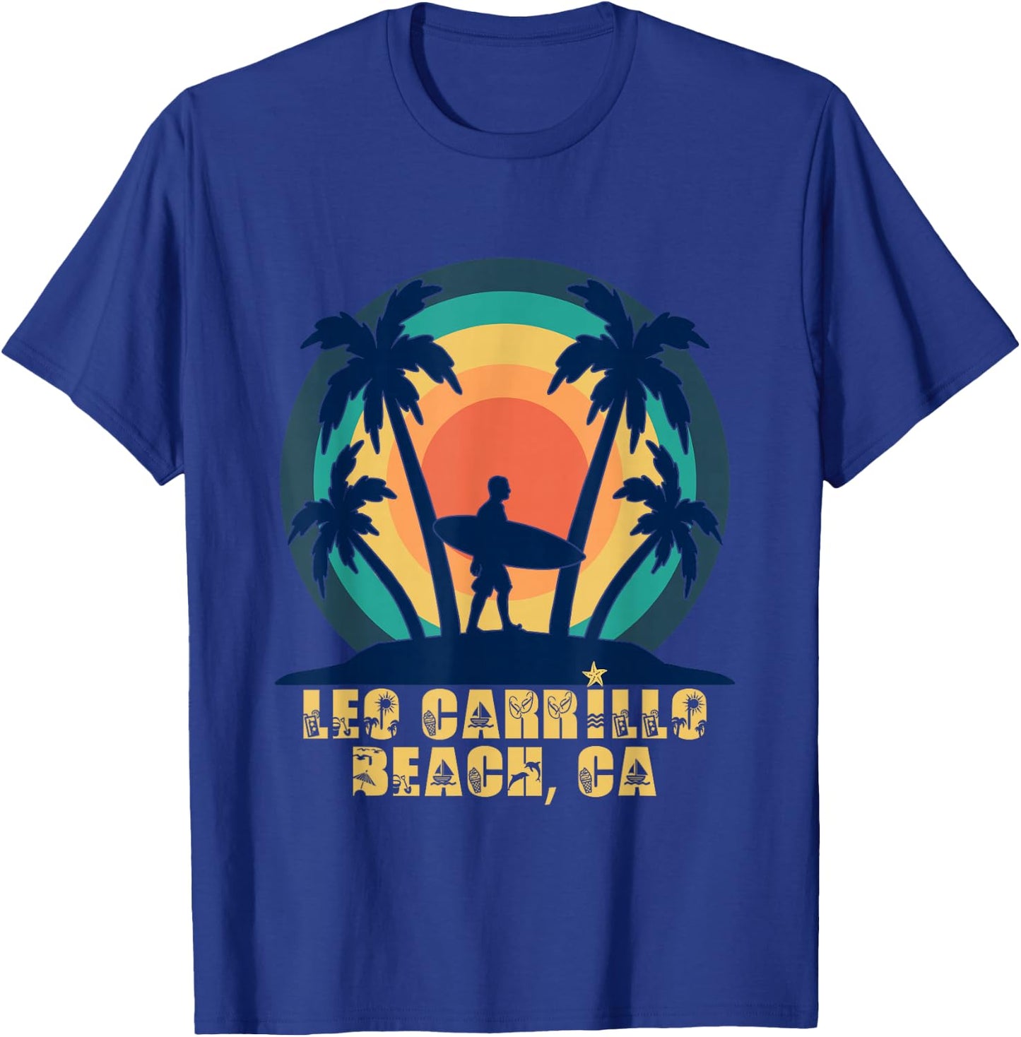 Leo Carrillo Beach CA, California Beach Lover T-Shirt - T-Shirt | Royal