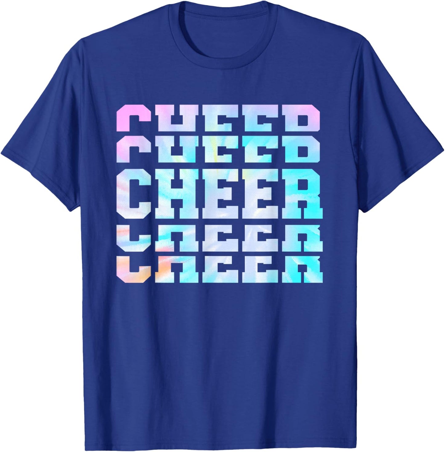 Tie Dye Cheerleading for Cheerleader Squad Girl BFF Cheer T-Shirt - T-Shirt | Royal
