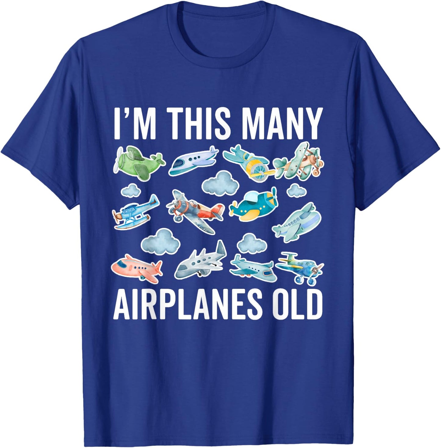 12 Years Old Airplanes 12th Birthday Pilot Boy Aeroplane T-Shirt - T-Shirt | Royal