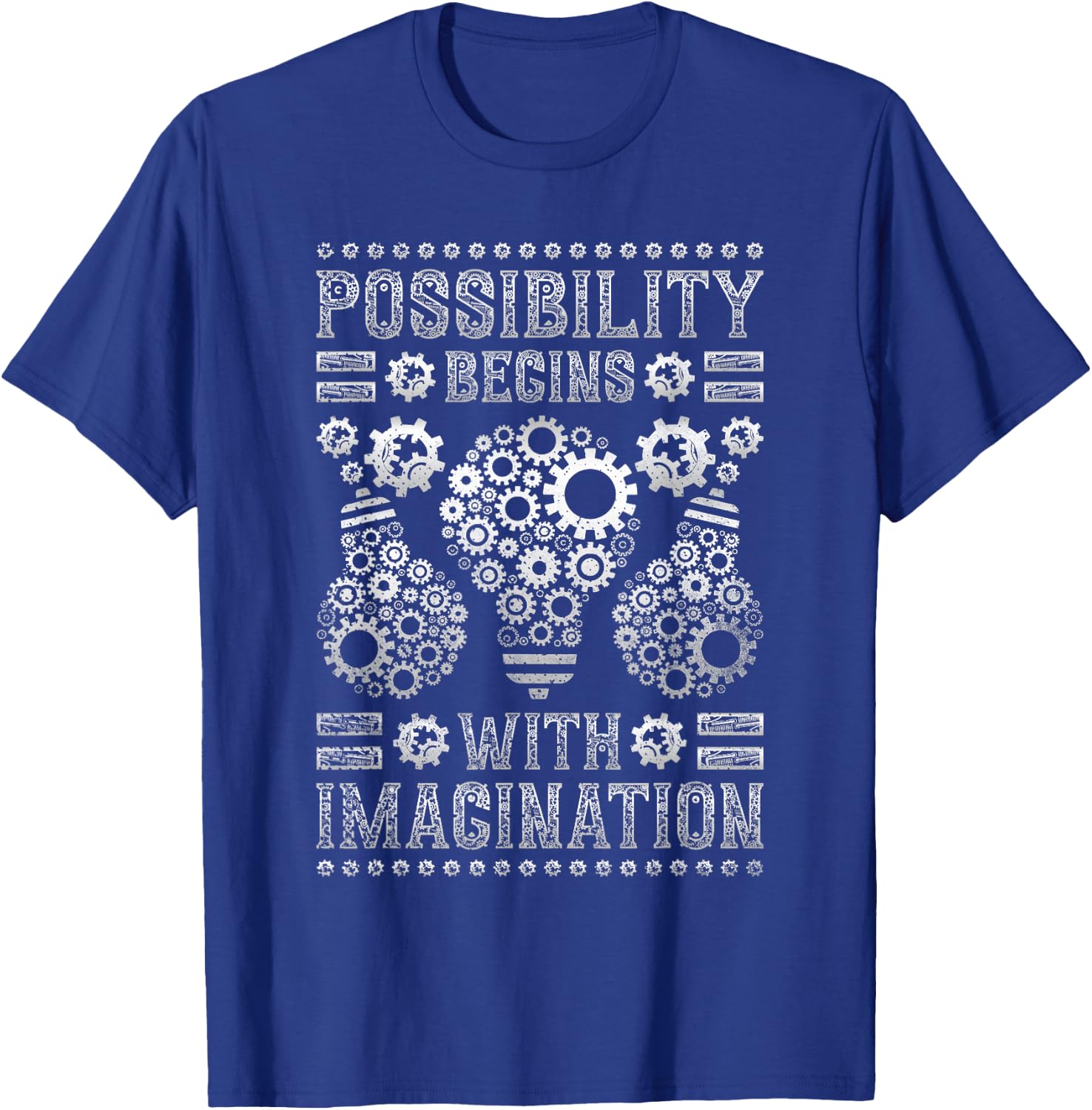 Possibility Begins With Imagination, Steampunk T-Shirt - T-Shirt | Royal