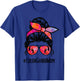 Color Guard Mom messy bun Marching Band School Mommy Mother T-Shirt - T-Shirt | Royal