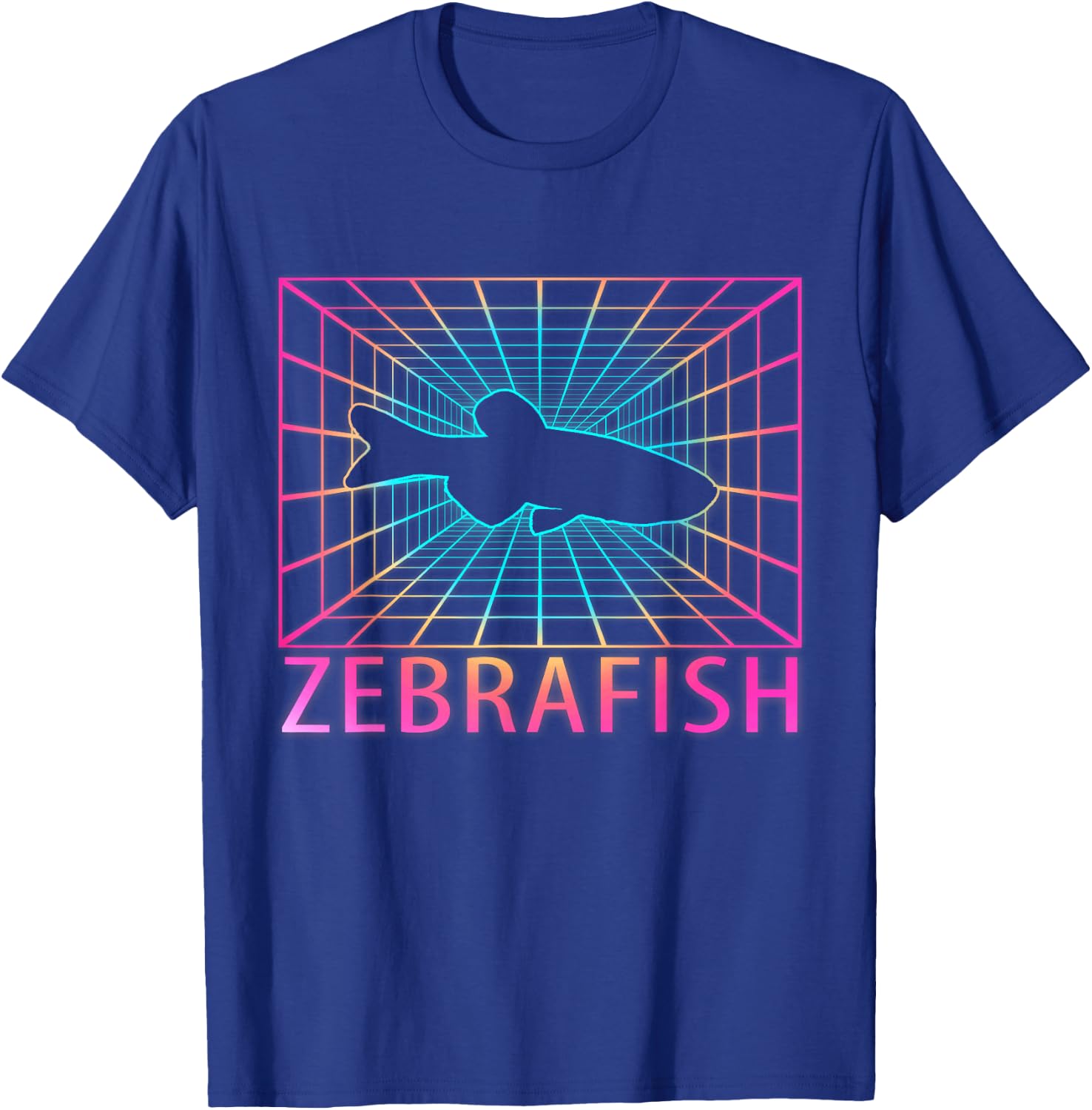 Zebrafish Retro Fish Gift T-Shirt - T-Shirt | Royal