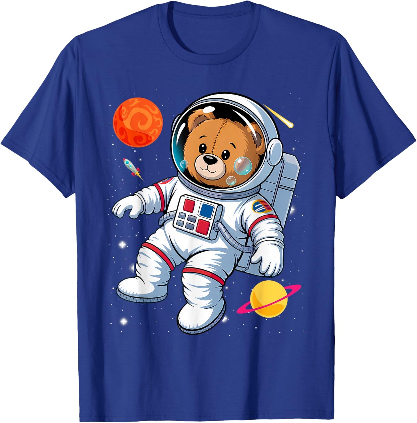 Funny Space Teddy Costume for Bear and Astronaut Lovers T-Shirt - T-Shirt | Royal