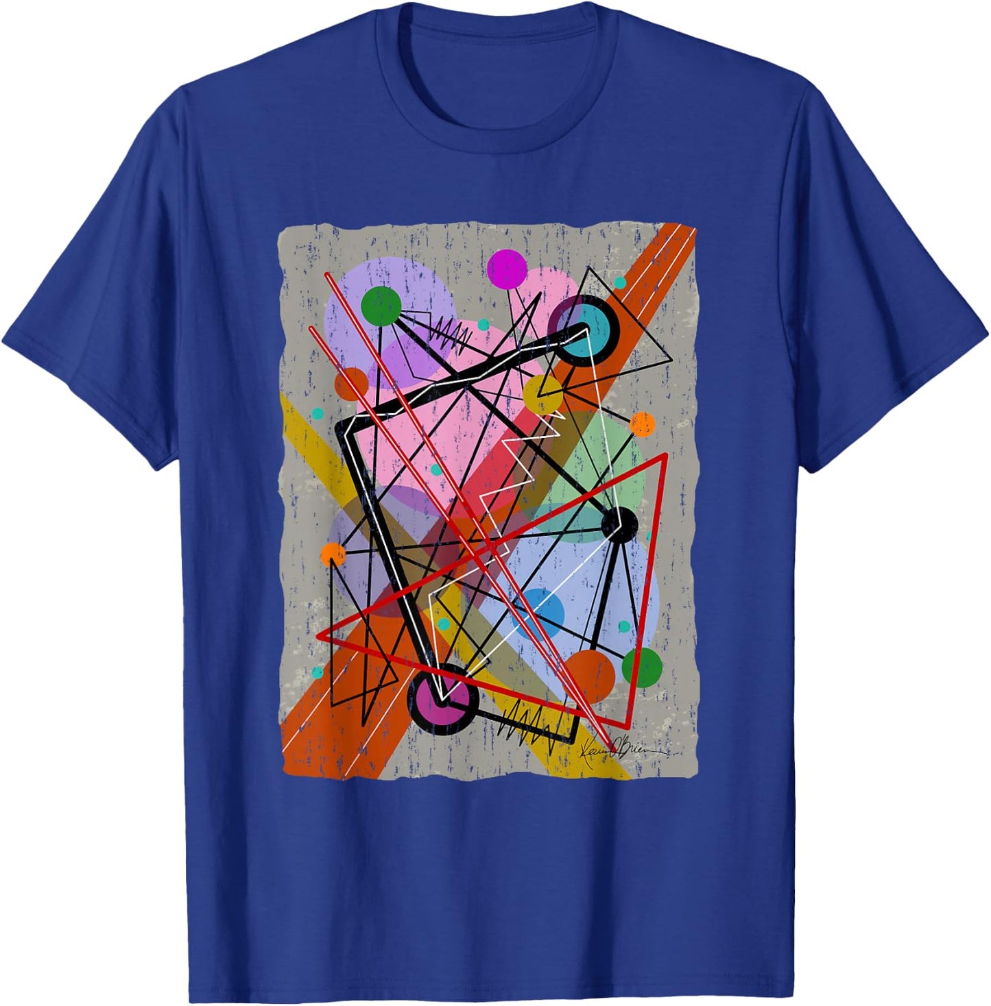 Original Art Shirts Style by Kandinsky Mid Century Bauhaus T-Shirt - T-Shirt | Royal