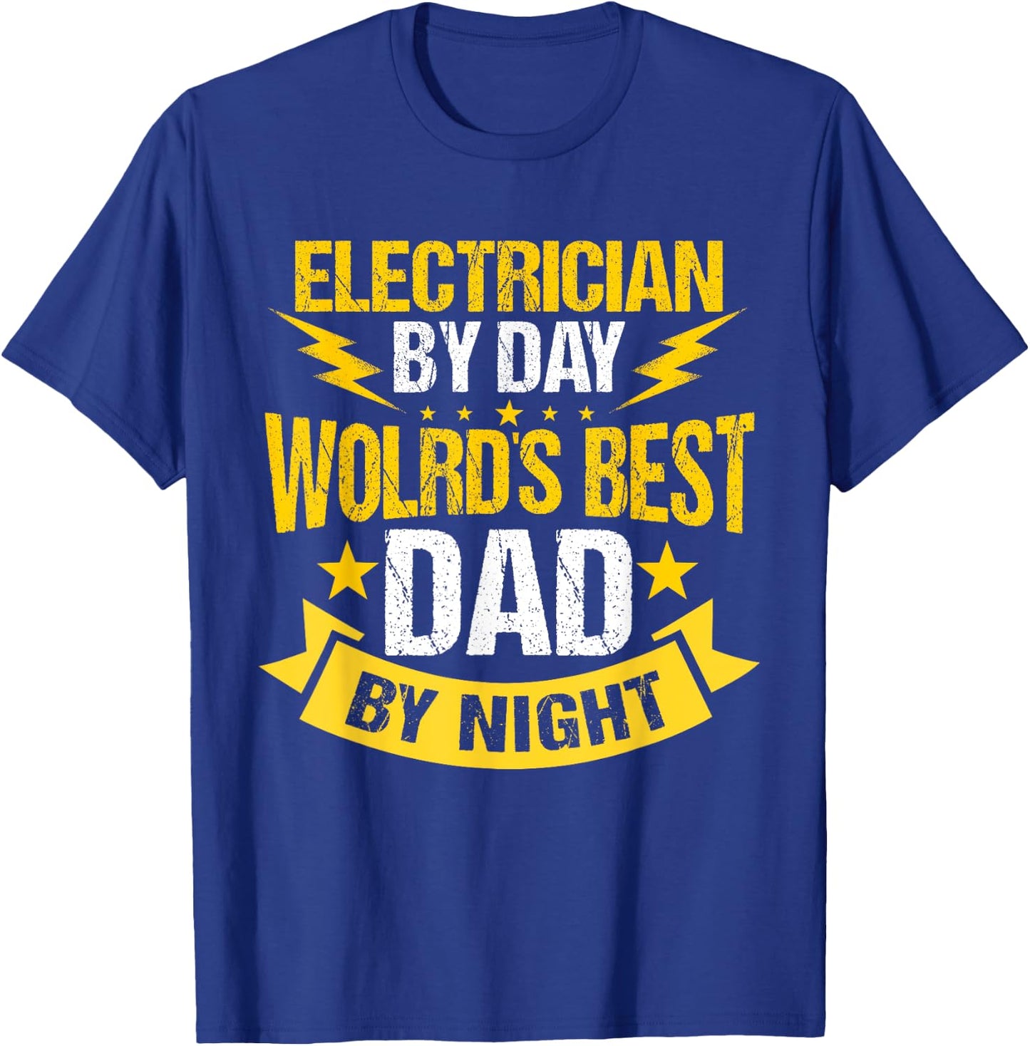 Electrician Dad Electronics Technician Electrical Repairman T-Shirt - T-Shirt | Royal