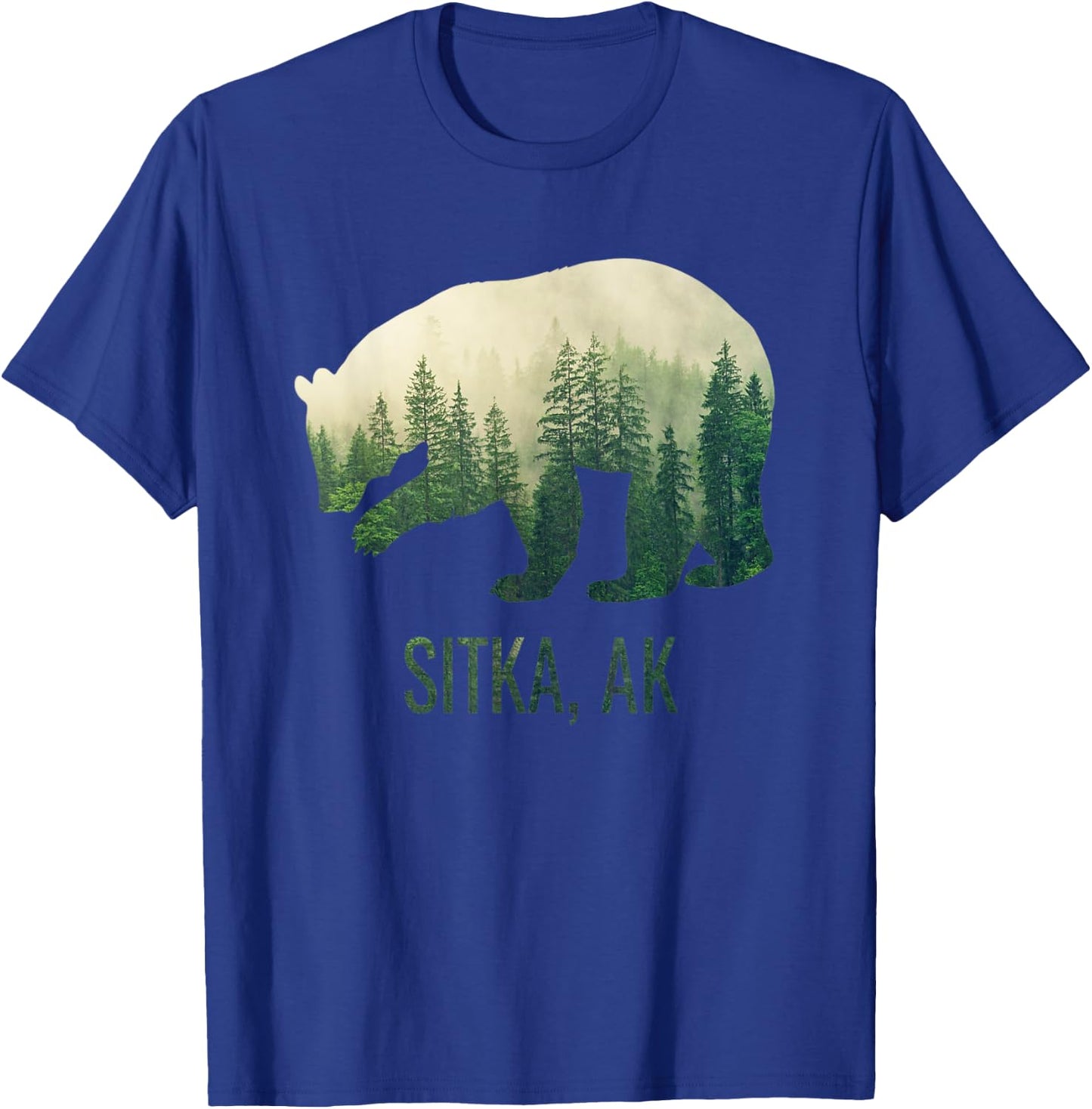 Sitka Bear Southeast Alaska Tongass Wildlife T-Shirt - T-Shirt | Royal