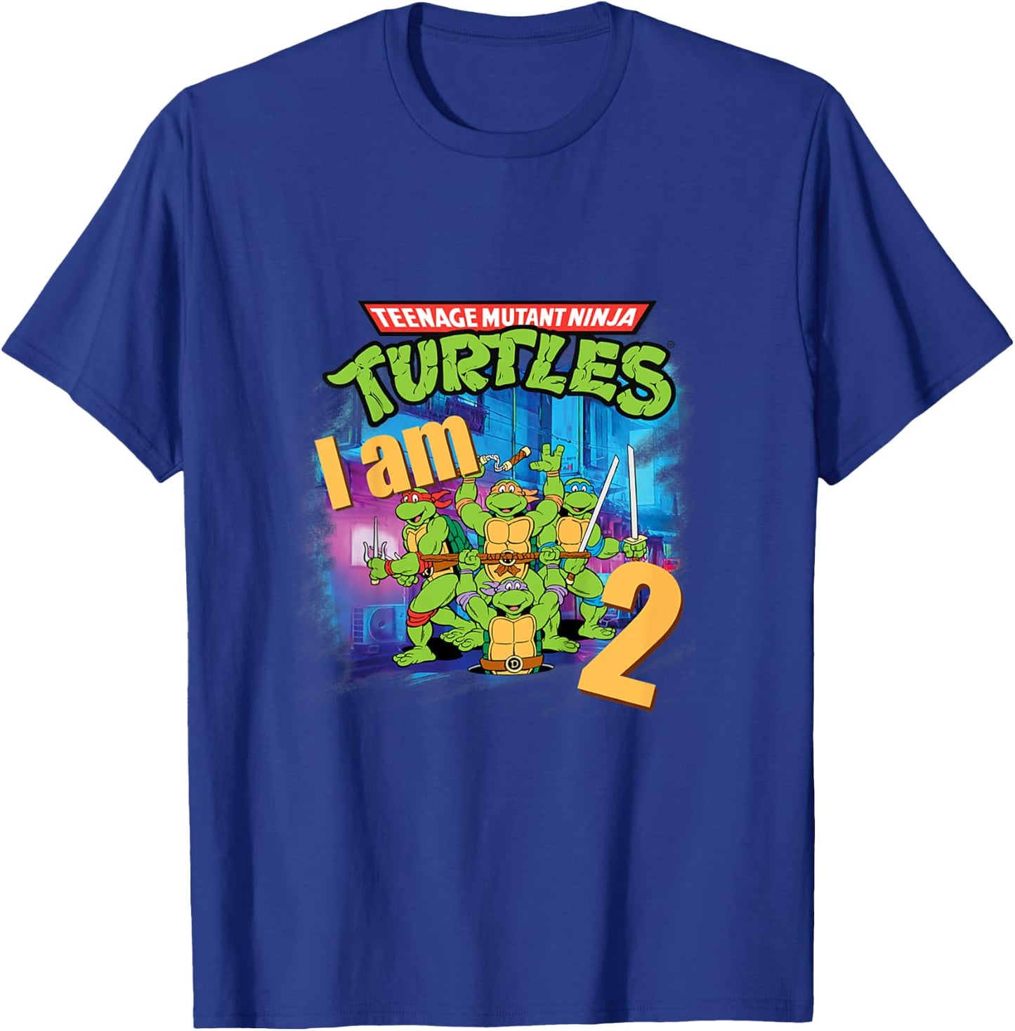 Mademark x Teenage Mutant Ninja Turtles - Kids Original Teenage Mutant Ninja Turtles Second Birthday 2 2nd T-Shirt - T-Shirt | Royal