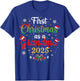 First Christmas As A Grandma 2025 New Mommy Xmas T-Shirt - T-Shirt | Royal