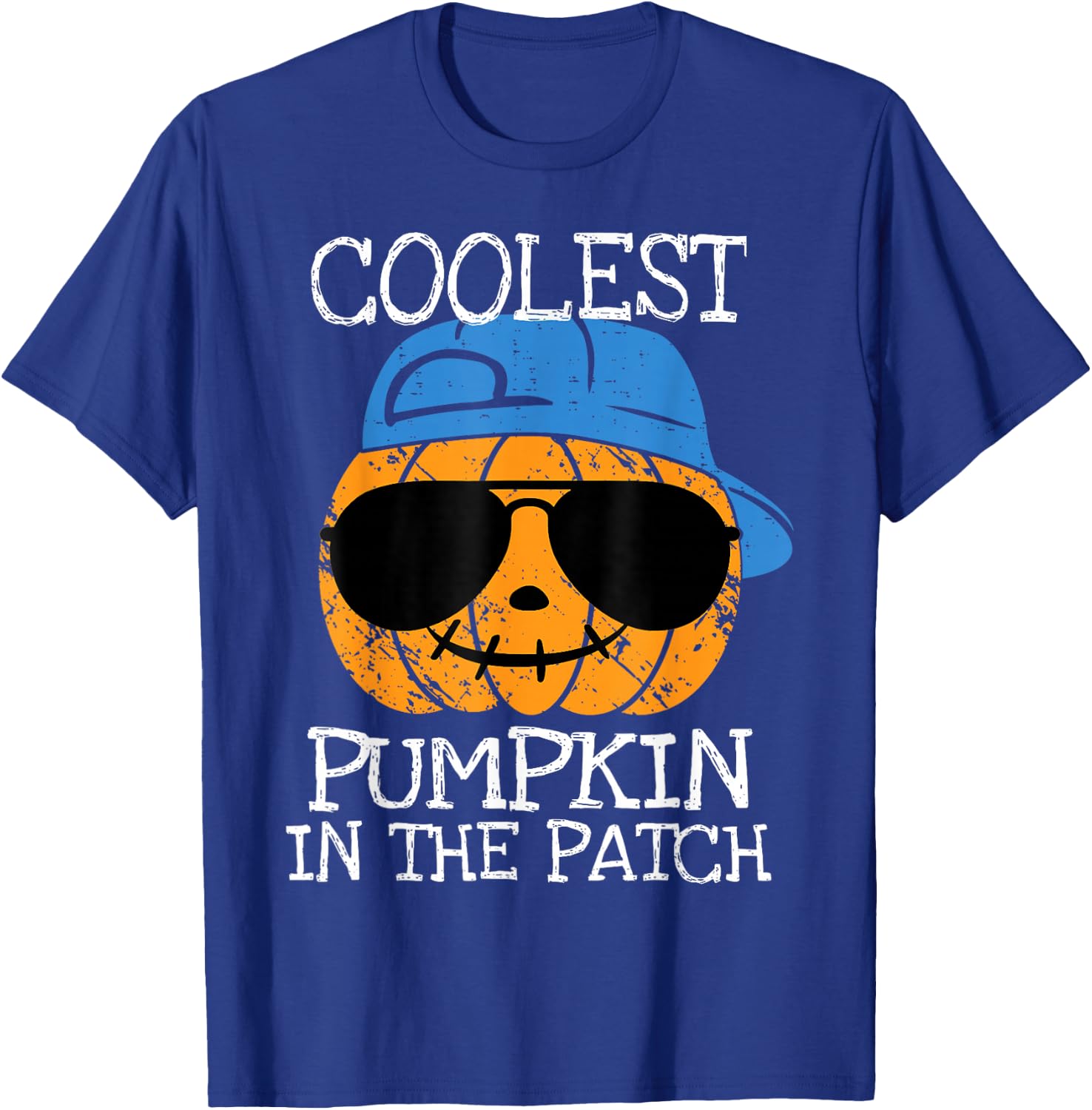 Coolest Pumpkin In The Patch Halloween Boys Girls Teen Kids T-Shirt - T-Shirt | Royal