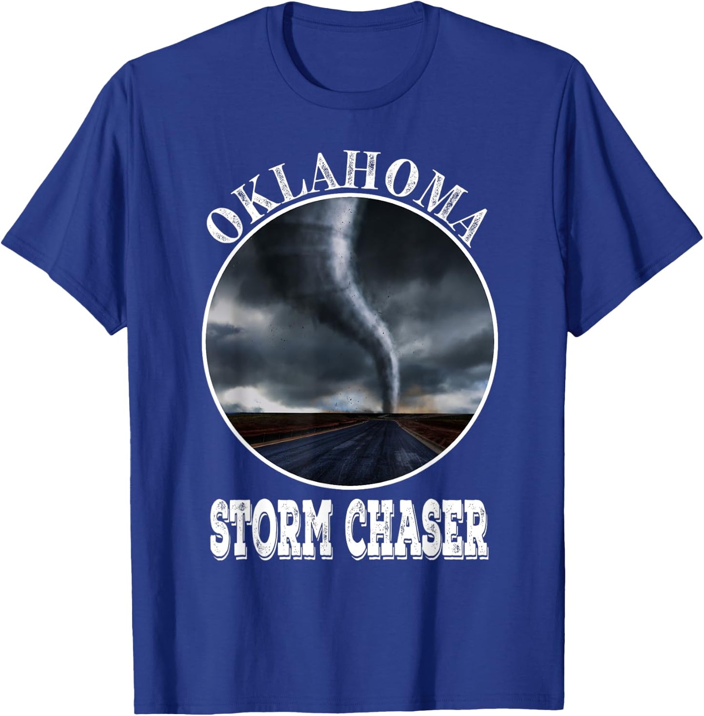 Oklahoma Storm Chaser Tornado Hurricane Rain Men Women Youth T-Shirt - T-Shirt | Royal
