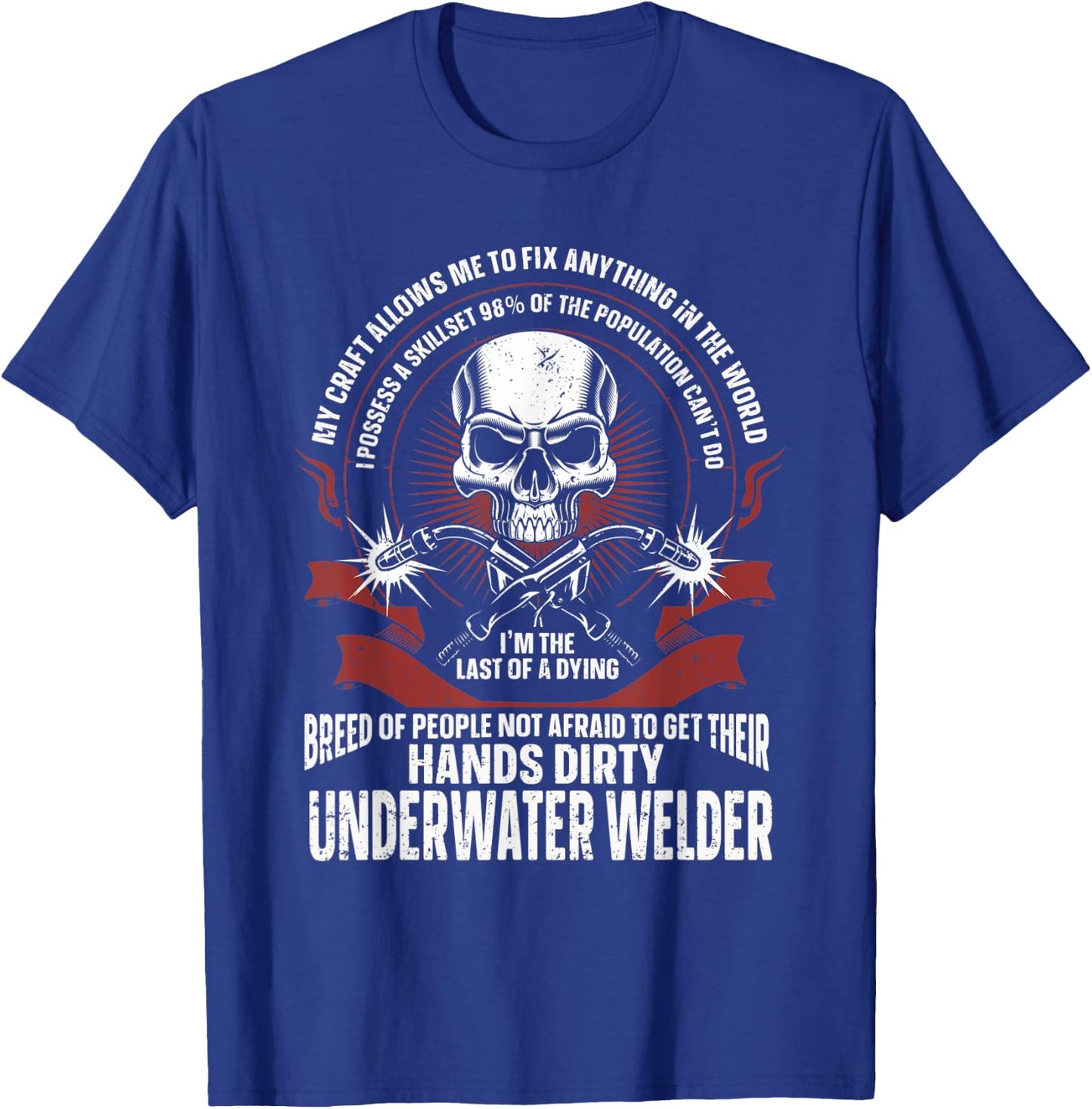 Underwater Welder Welding T-Shirt - T-Shirt | Royal