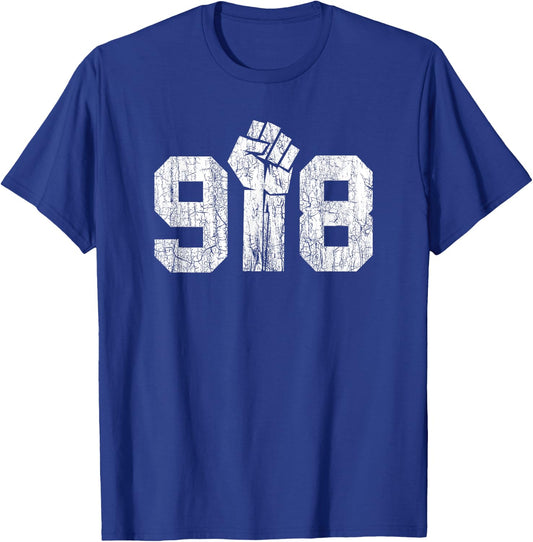 918 Area Code Raised Fist Black Lives in Tulsa OK Matter T-Shirt - T-Shirt | Royal