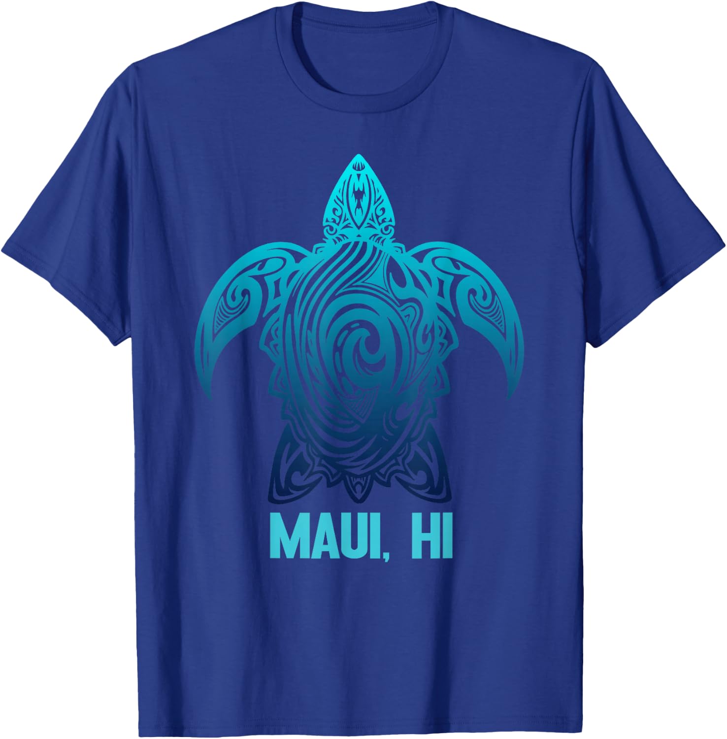 Maui Hawaii Sea Turtle Hawaiian Surfer Diving T-Shirt - T-Shirt | Royal