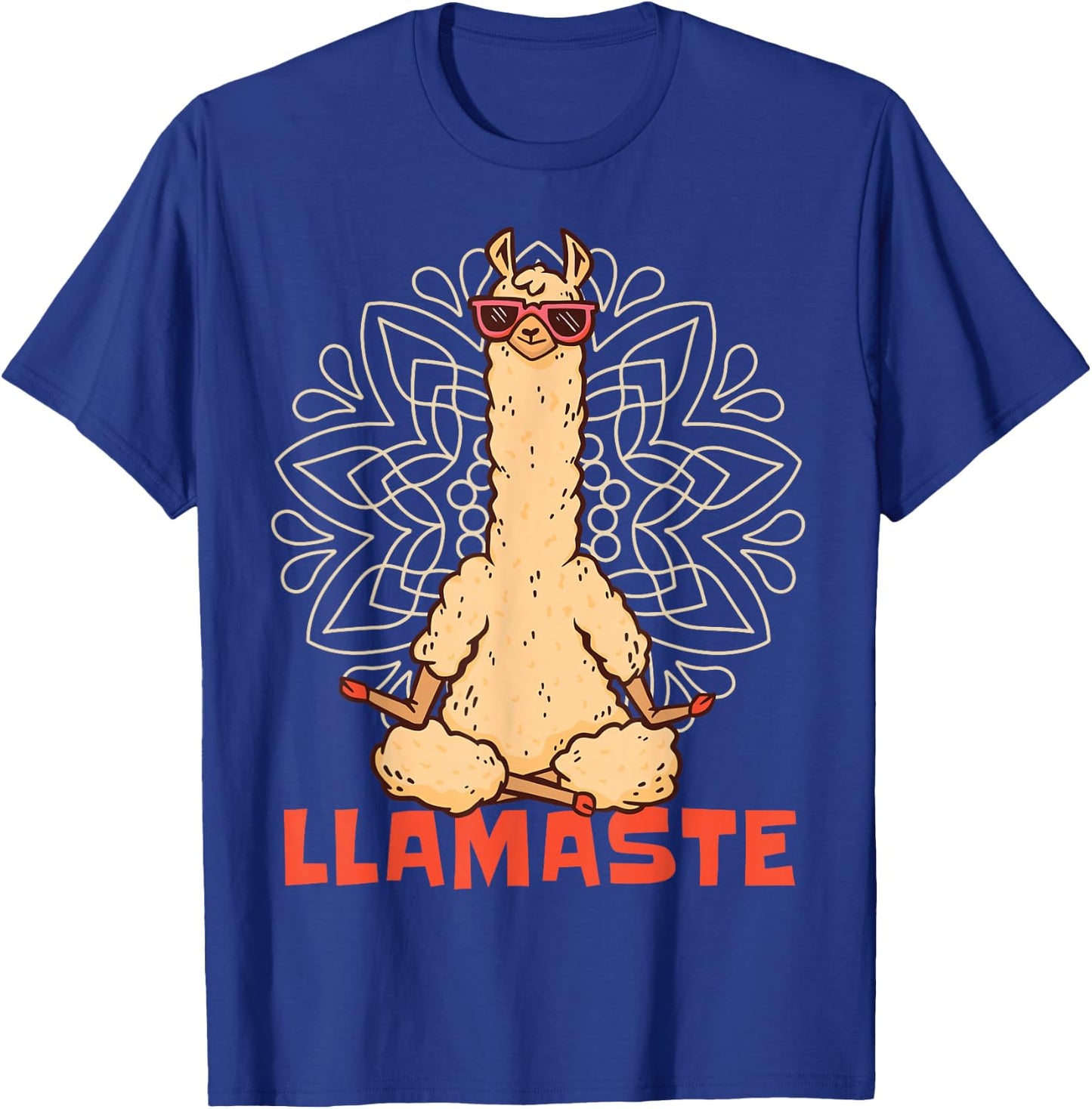 Funny Llama Yoga Lamaste Namaste Meditation T-Shirt - T-Shirt | Royal