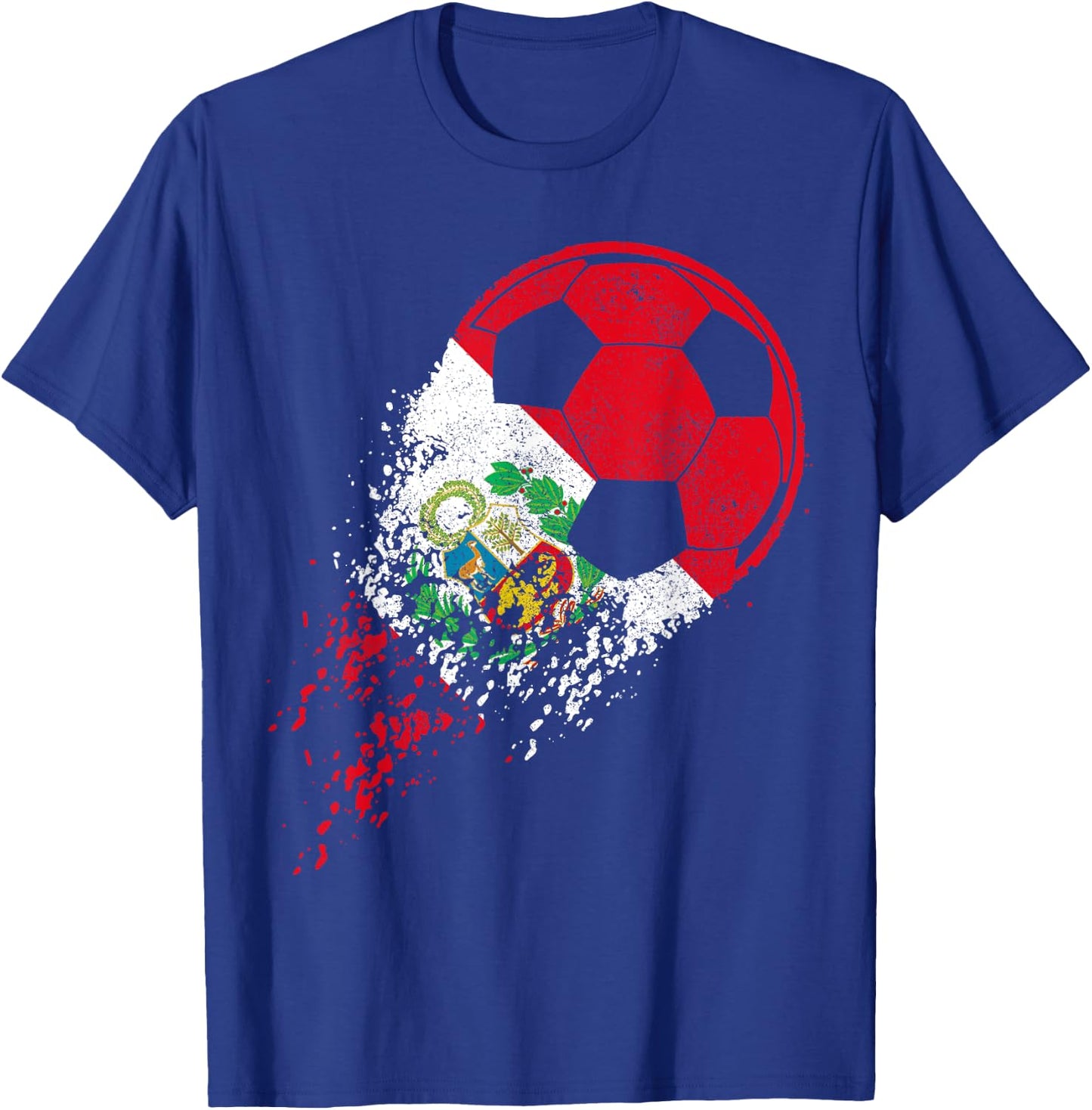 Peru Soccer Peruvian Flag Pride Soccer Player , Black T-Shirt - T-Shirt | Royal